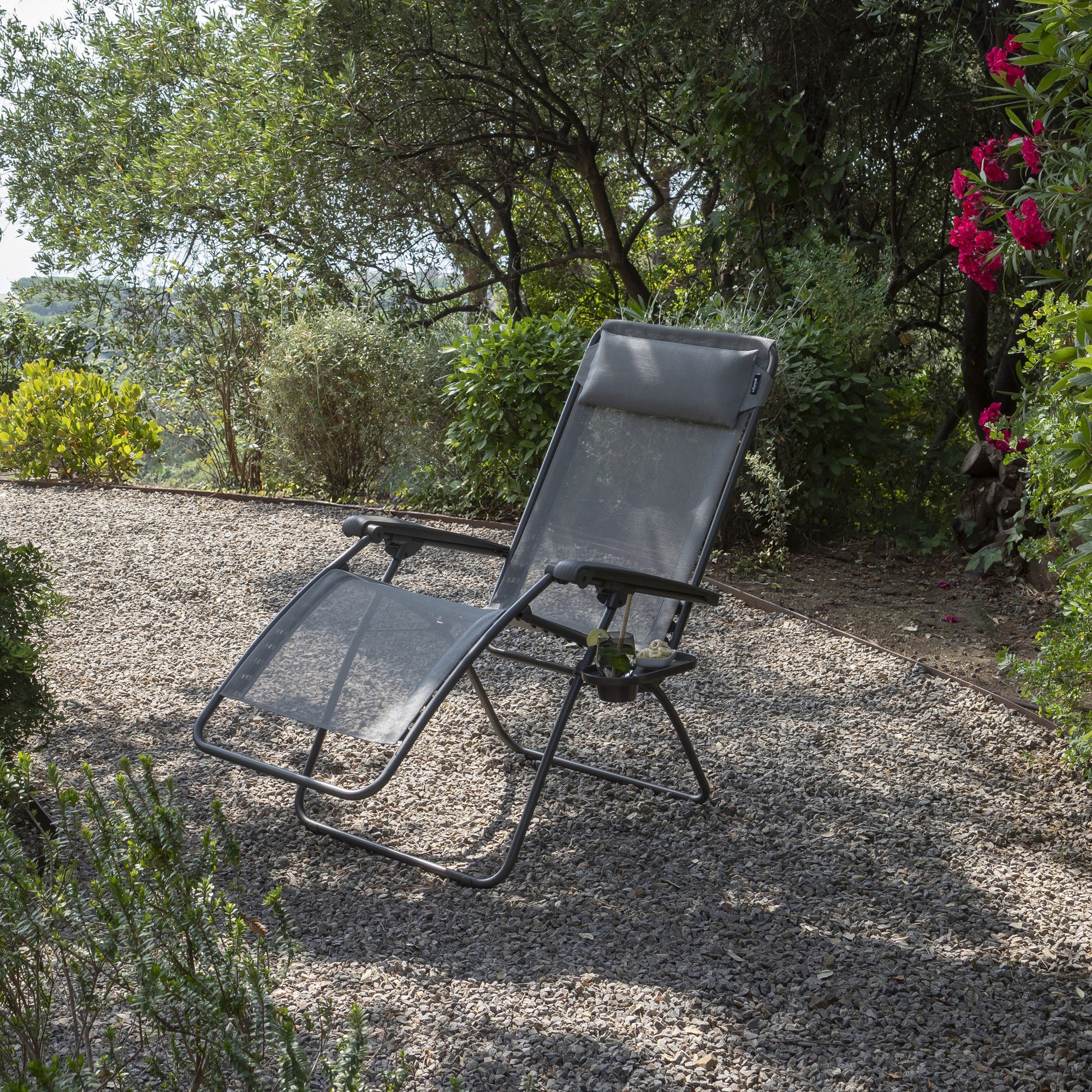 Bekerhouder voor relaxstoel - Relax, Zen-It, Cham Elips, Low Elips, Alu Cham, Alu Low - Polymère - Grijs Titane