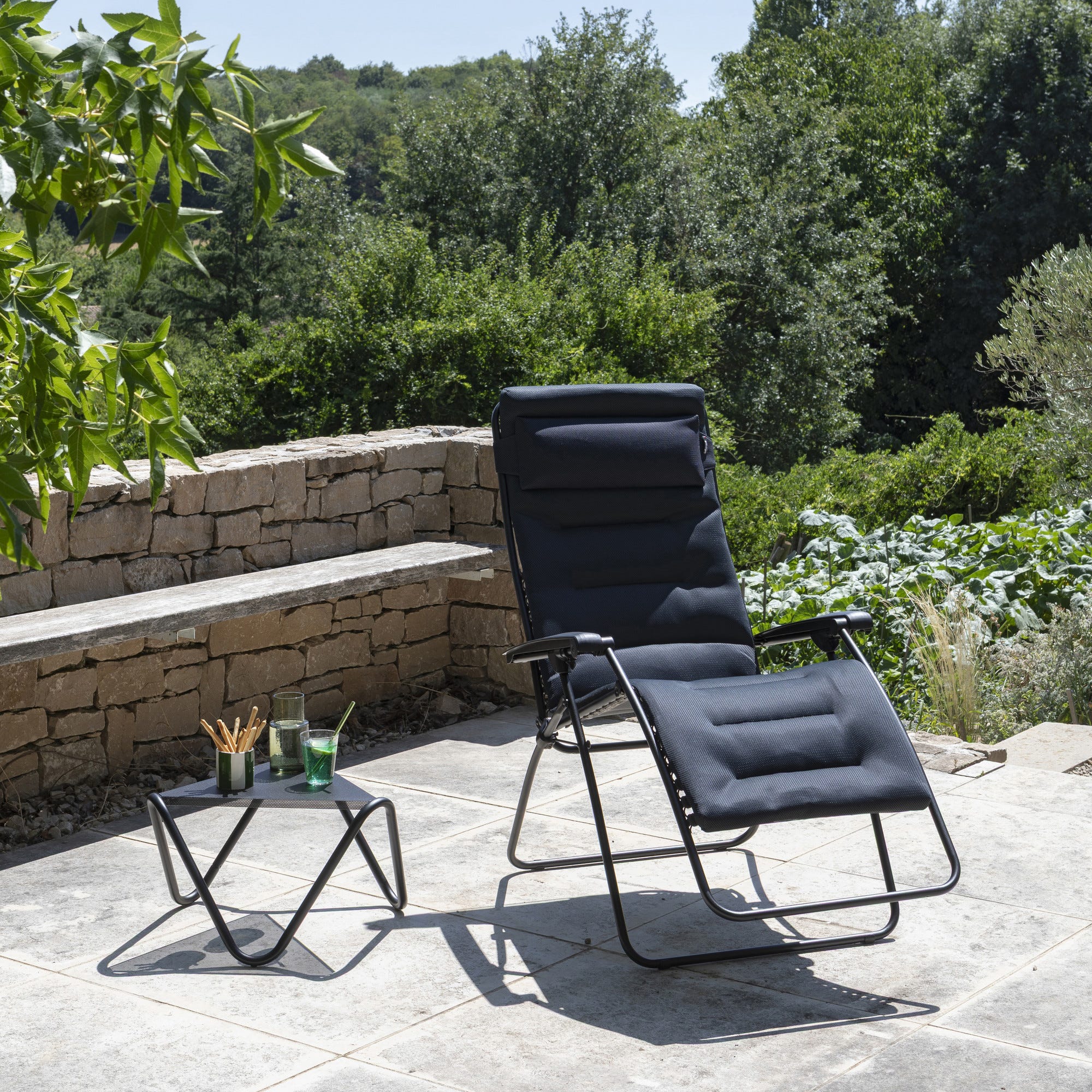 Gepolsterde Zero-Gravity Relaxstoel XL - Rsx Clip XL - AirComfort® - Zwart Acier
