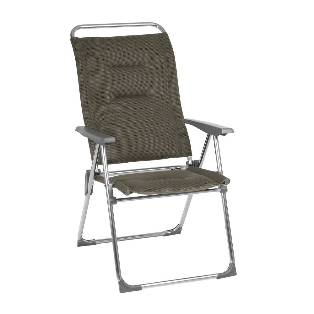 Gepolsterde multi-positie Vouwstoel - Alu Cham - AirComfort® - Bruin Taupe
