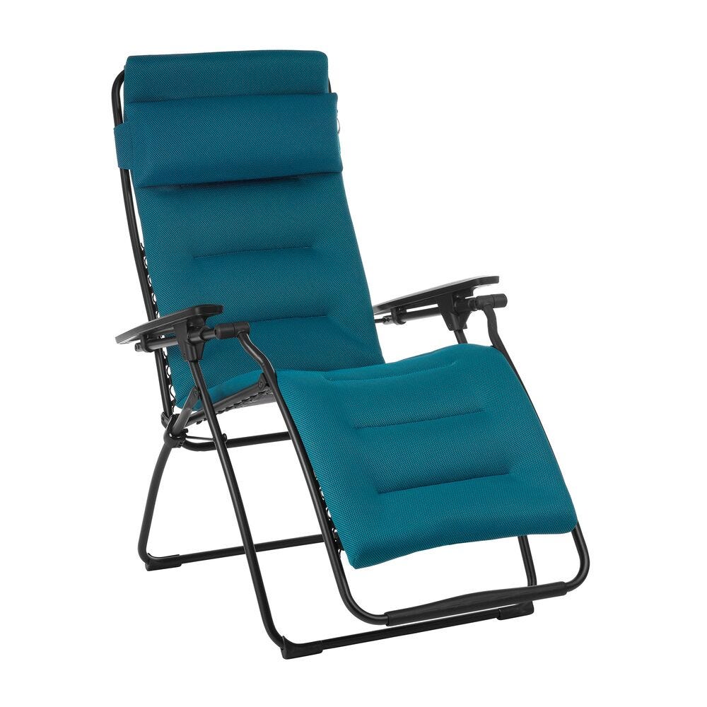Gepolsterde Zero-Gravity Relaxstoel - Futura - AirComfort® - Blauw Coral Blue
