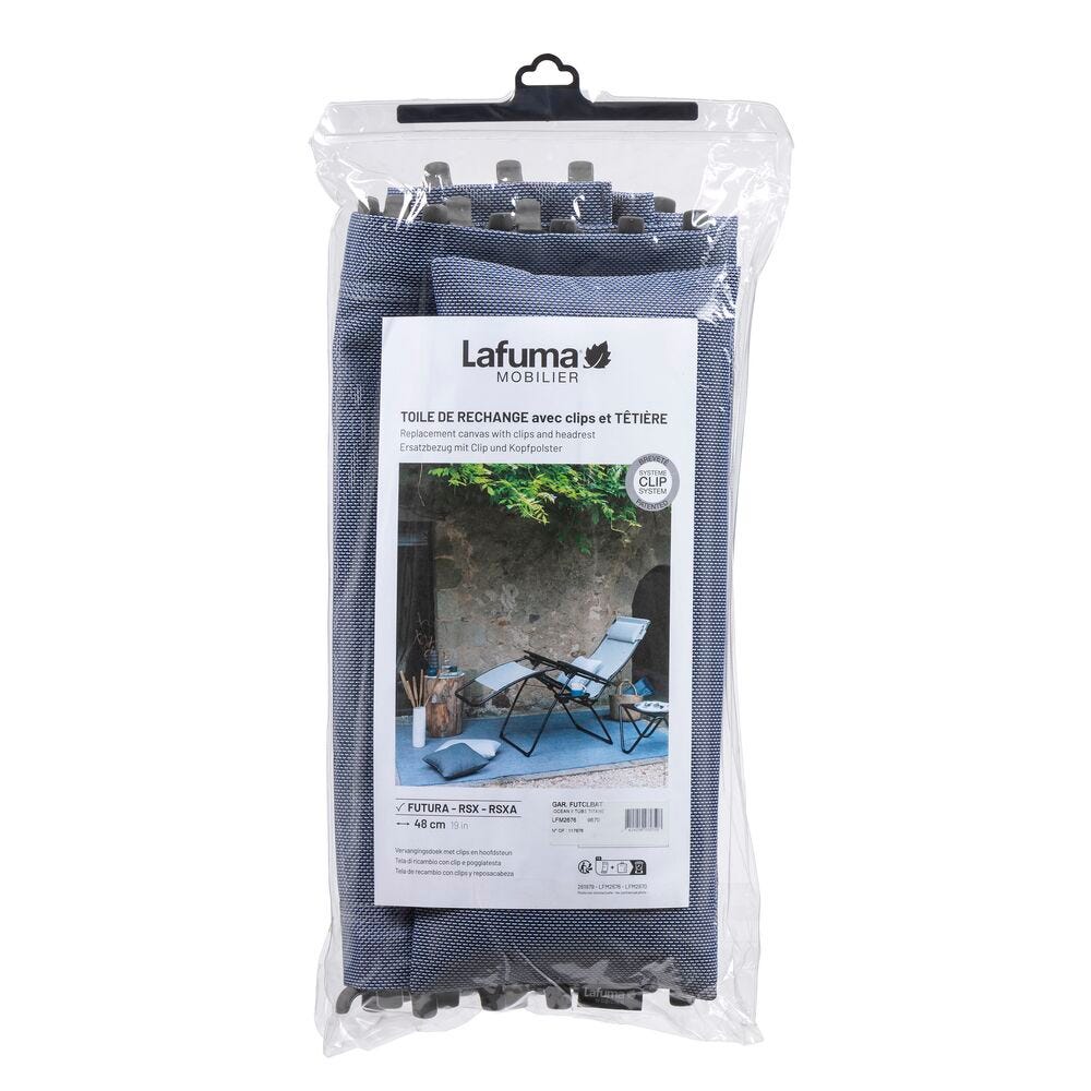 Vervangingsset Relaxstoel : 48 cm - Rsx/Futura - Batyline® Iso - Blauw Ocean